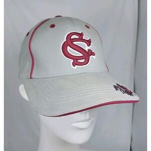 Starter USC Gamecocks Hat Cap Fitted Hook & Loop Gray Red‎ NCAA Baseball College